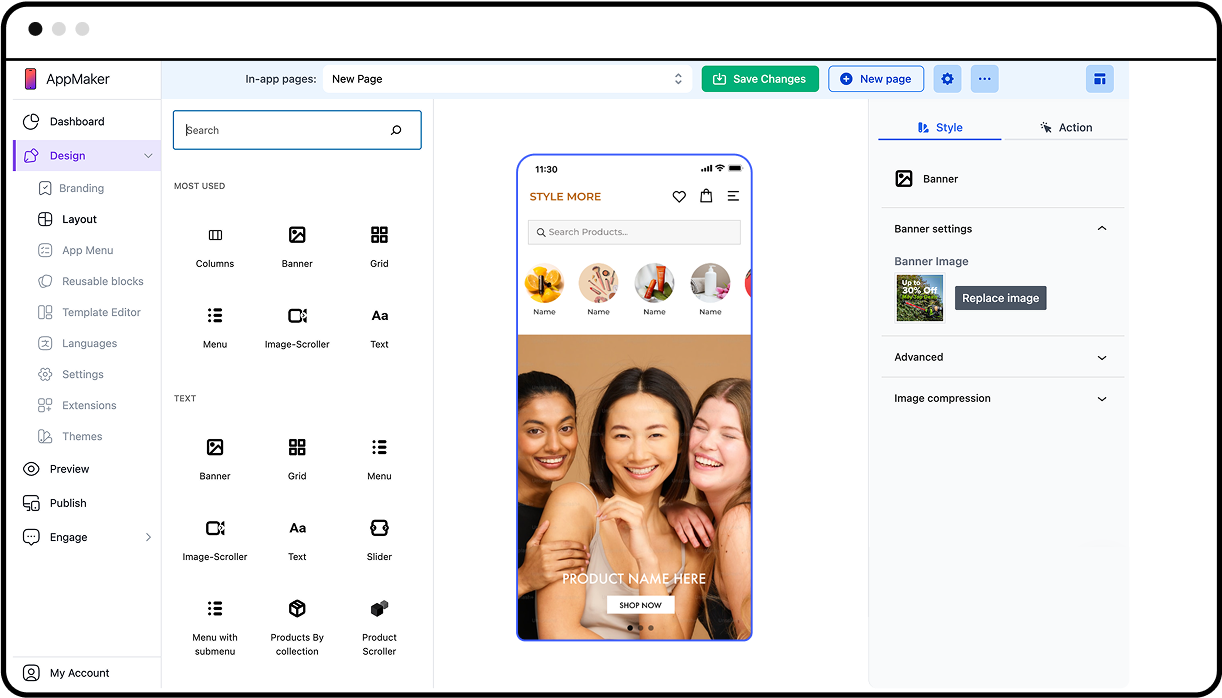 Block-Based Builder : True No-Code Control