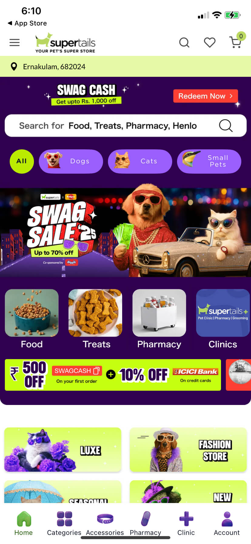 SuperTails app screenshot